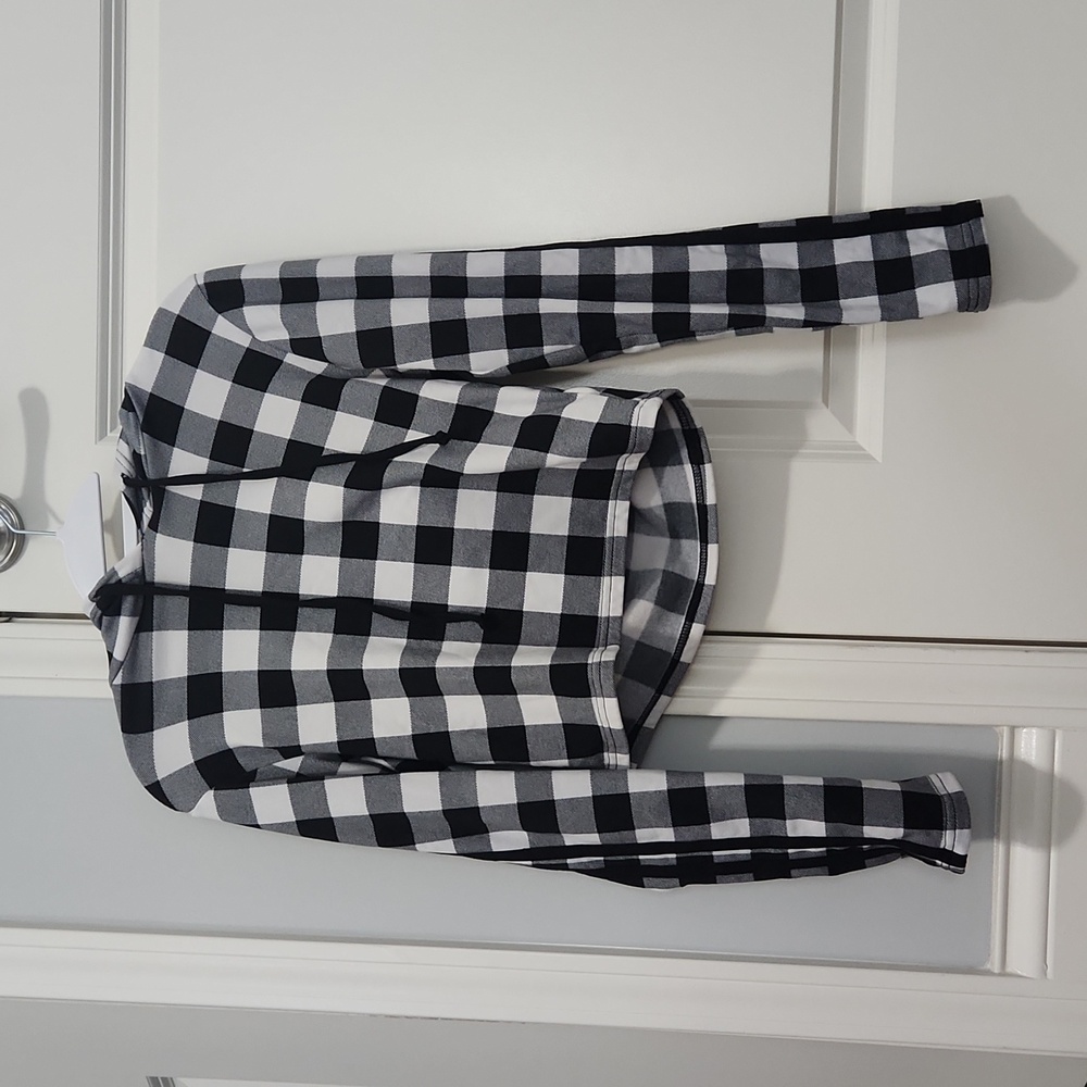 Plaid Cropped Hoodie